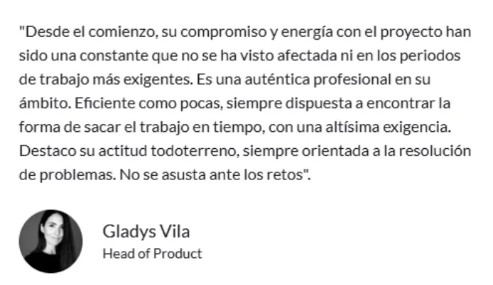 Testimonio de Gladys Vila